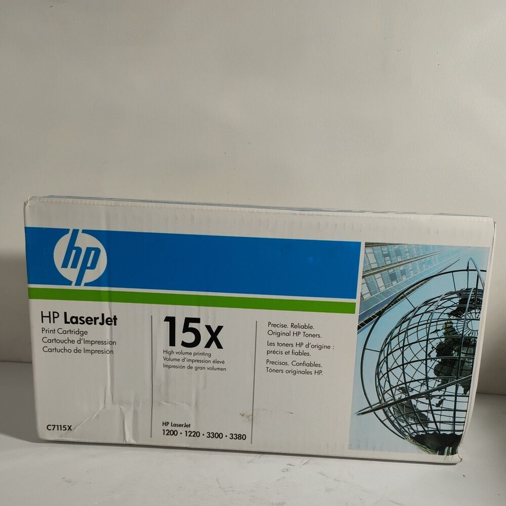 New Sealed, Genuine OEM, HP LaserJet 15X, C7115X, High-Yield, Black Toner
